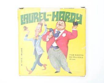 Película antigua en Super 8 – Laurel & Hardy "Si Arruffano" | A.V.O. Milán (años 70) | Edición caricaturesca italiana