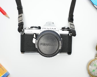 Pentax ME + 50mm lens - vintage 35mm SLR camera