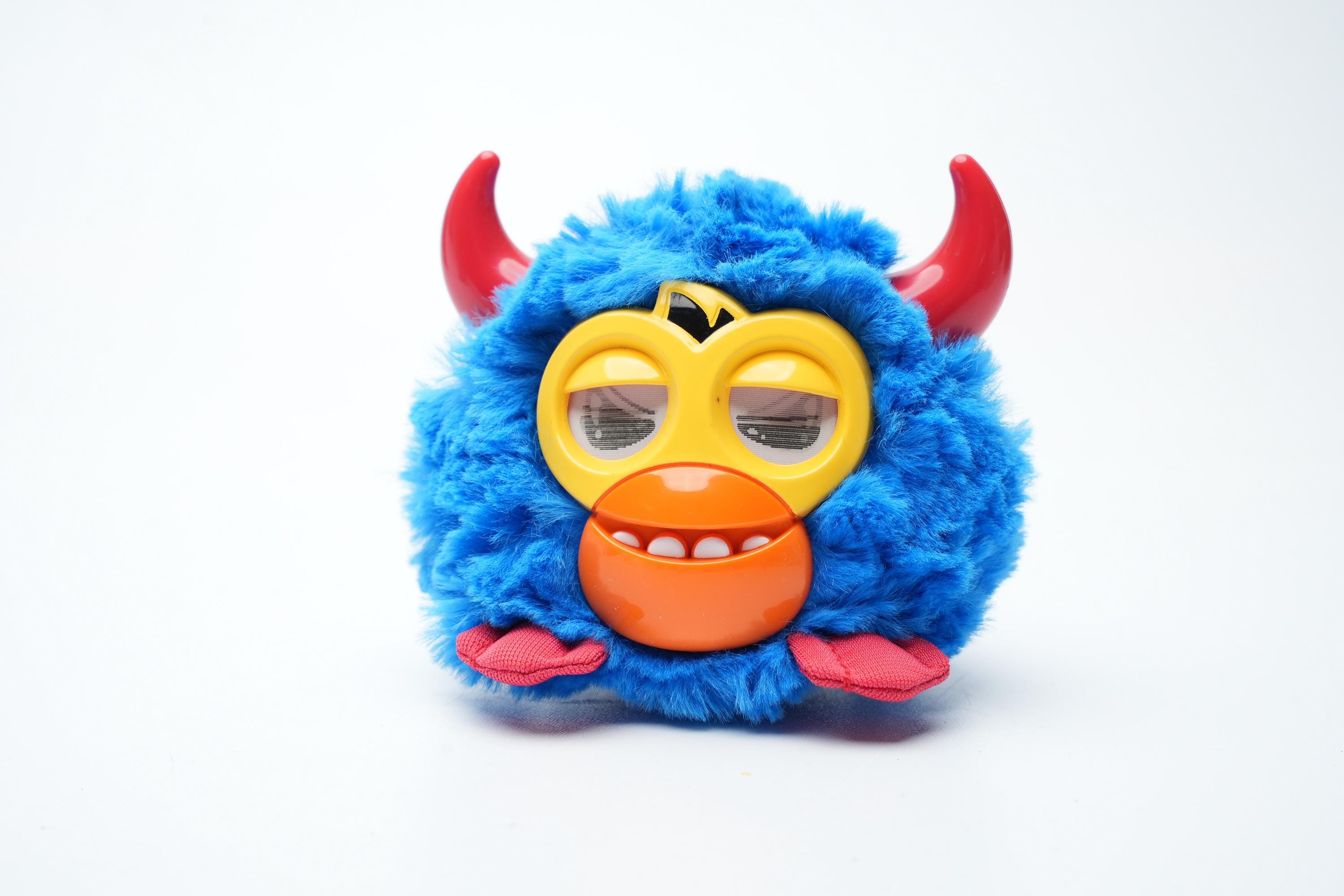 Furby Party Rockers – Blue With Red Horns – Working – Playful Mini