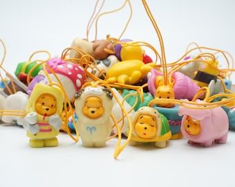 Peek-a-Pooh Phone Charms | Capsule Toys | Vintage Peek a Pooh Charms | Winnie the Pooh