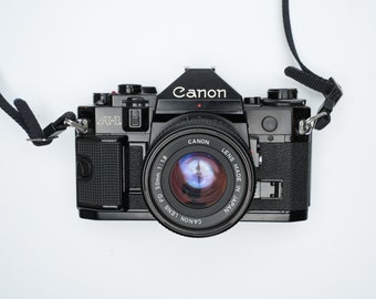 Canon A1 + 50mm 1.8 lens - vintage SLR film camera