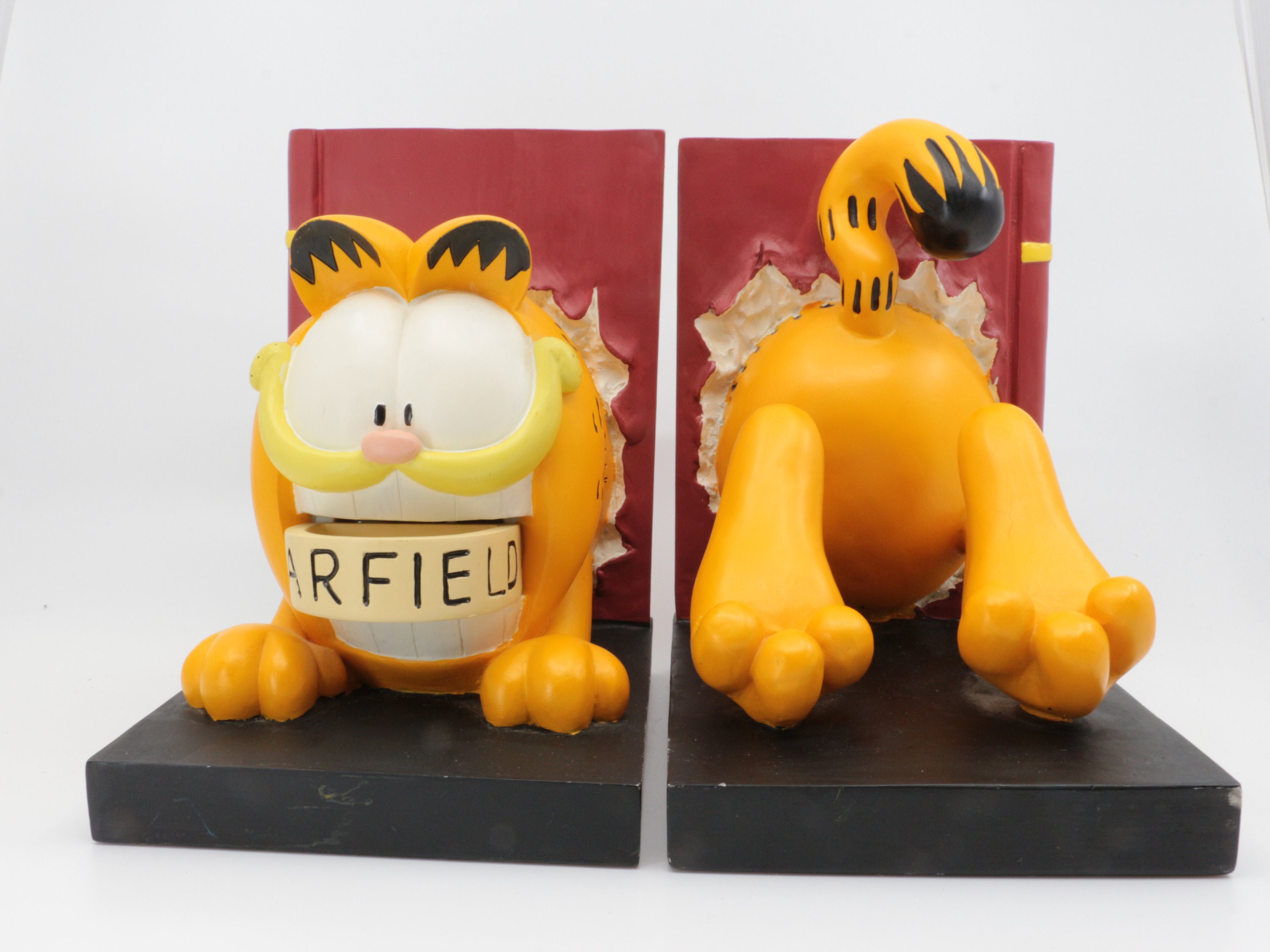 Zeer zeldzame Garfield boekensteun | Vintage boekensteun van