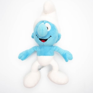 Vintage Smurfen knuffel – Pluche Grote Smurf pop – ca. 27 cm (10.6 inch)