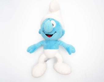 Peluche vintage de los Pitufos – Muñeco de peluche Papá Pitufo – aprox. 27 cm (10,6 pulgadas)