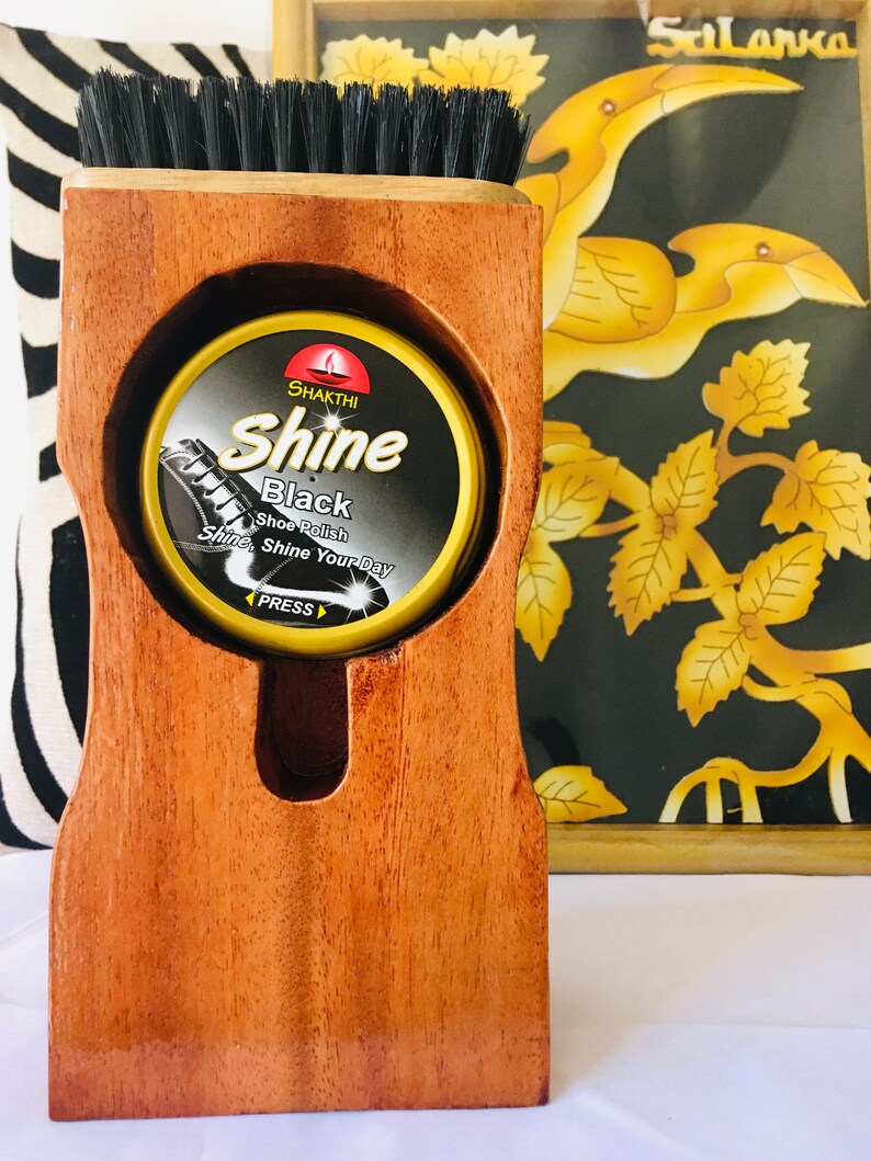 Stand Shoe Shine Polish Kit Wd / Shoe Polish Kit Tiki WOODEN Stands
