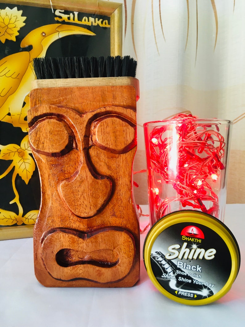 Stand Shoe Shine Polish Kit Wd / Shoe Polish Kit Tiki WOODEN Stands