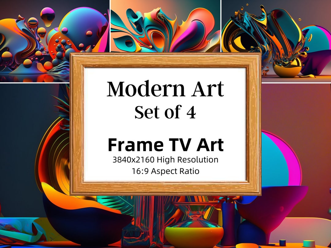 Modern Art Paintings Samsung Frame TV Art Fall Winter Etsy