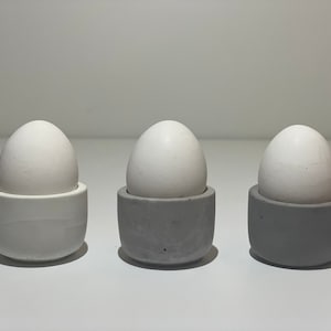 Concrete egg cup / candle holder