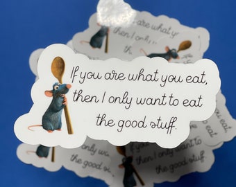 Little Chef - Remy - Ratatouille  - Sticker  - Waterproof - Gift - Water Bottle Sticker - Matte - Decal - Laptop Sticker