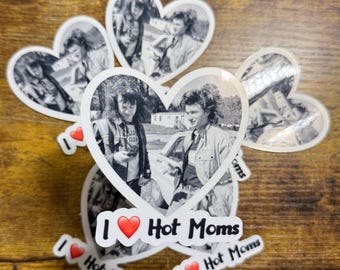 Eddie & Steve 'Hot Moms' Sticker - Waterproof Laptop Decal