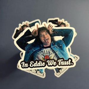 Eddie M.  - Sticker  - Waterproof - Gift - Water Bottle Sticker - Decal - Laptop Sticker