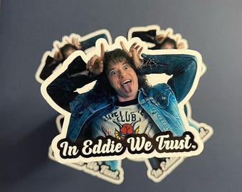 Eddie M. Glossy Waterproof Sticker – Laptop, Water Bottle Decal