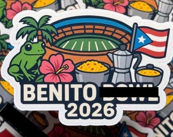 BenitoBwl 2026 - Bad Bunny - Sticker - Waterproof - Gift - Game Day - PR