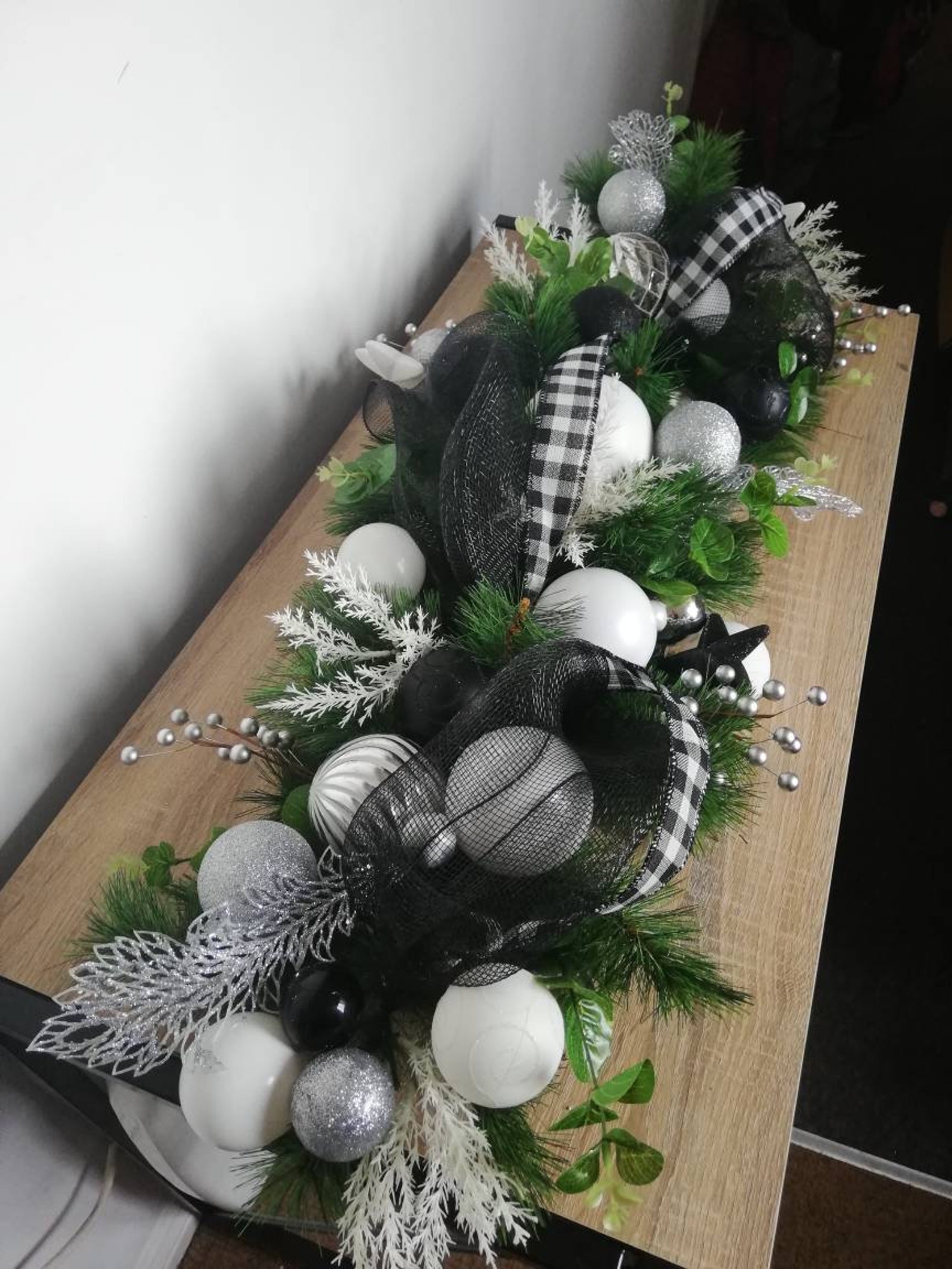 Christmas Garland Table Runner Table Centrepiece Etsy UK