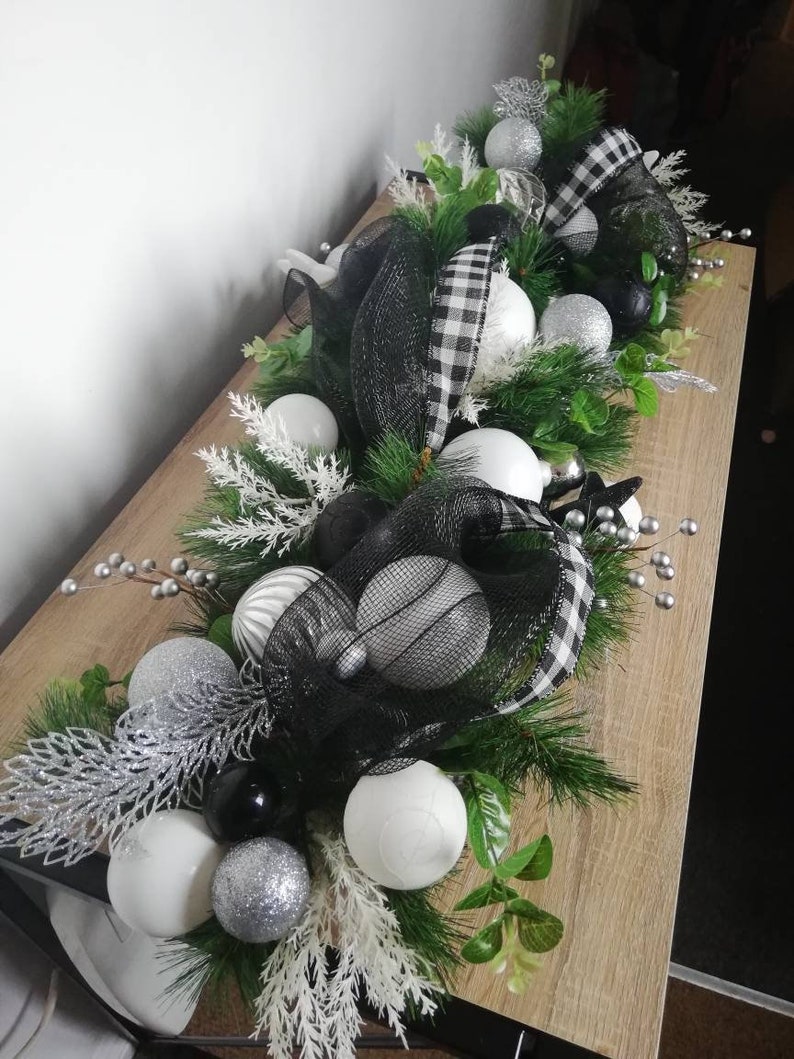 Christmas Garland Table Runner Table Centrepiece Etsy UK