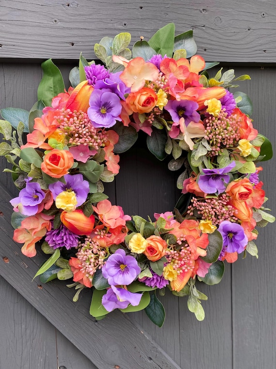 Door Wreath, Wreath for Front Door, All Year Wreath. Artificial