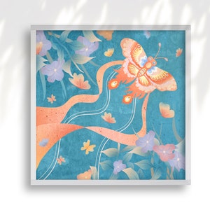 Art Print Kite #3 | Kunst aan de muur | Poster | Origineel illustratieontwerp door kunstenaar | Ongekaderde | Kamer Home Decor | Cadeau voor haar