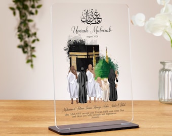 Umrah Mubarak acrylic plaque, Personalised Islamic Gifts, Hajj Mubarak gift, Umrah Mubarak, Umrah Kaaba gift, Ramadan Mubarak, Eid Mubarak