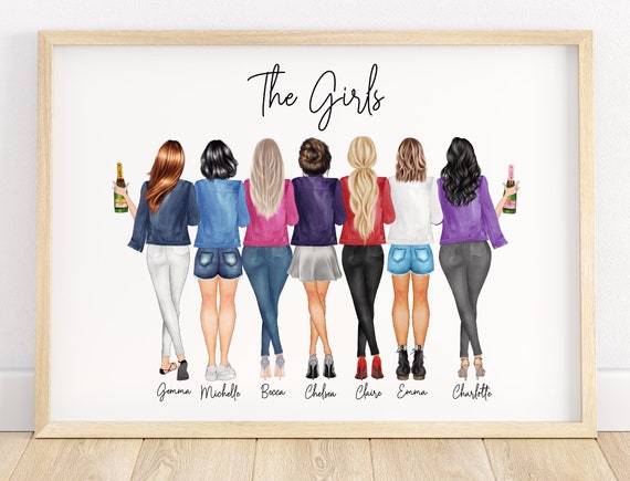 Buy Best Friend Gift Group of Friends Print Best Friend Print