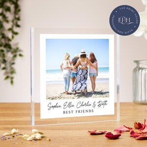 Best friend acrylic photo block, friend photo gift, friendship gift, group of friends gift, friendship present, bestie gift, birthday gift