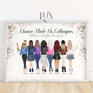 Personalised coworker leaving gift, custom colleague print, retirement gift, work friend print, best friend, good luck gifts, new job gifts