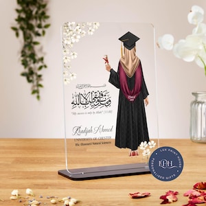 Muslim graduation gifts, Islamic acrylic plaque, graduation gifts for her, sister graduation, daughter, niece, granddaughter, class of 2025