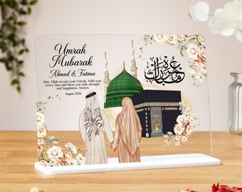 Umrah Mubarak gifts for couple, personalised acrylic plaque, Islamic, Hajj Mubarak, Umrah Mubarak, Umrah Kaaba, Ramadan Mubarak, Eid Gift