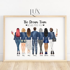 Colleague gift, coworker gift, coworker print, colleague friend, colleague leaving gift, coworker goodbye gift, new job gift, team member