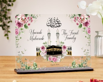 Umrah Mubarak gifts, acrylic plaque, personalised Islamic Gifts, Hajj Mubarak gift, Umrah Mubarak, Umrah Kaaba, Ramadan Mubarak, Eid Mubarak