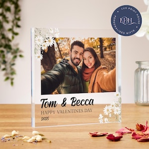 Valentines day photo gifts, acrylic block, couple photo print, girlfriend anniversary gifts, boyfriend birthday, anniversary photo, partner