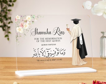 Quran completion gifts, muslim graduation gift, islamic graduation gift, graduation gift for her, graduation acrylic plaque, congratulations