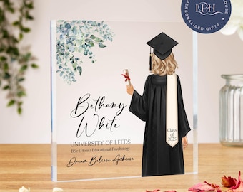 Regalo Di Laurea Per Lei 2025: Targa In Acrilico Ispiratrice “She Believed She Could” | Regalo Esame Per Ragazze | Decorazione Da Scrivania Motivazionale