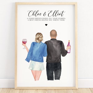 Guy and girl best friend gift, best friend print, guy best friend birthday gift, male best friend gift, boy best friend, brother and sister