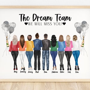 Colleague gift, coworker gift, coworker print, colleague friend, colleague leaving gift, coworker goodbye gift, best friend gift, boss gift