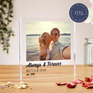 Valentines day photo gifts, acrylic block, couple photo print, girlfriend anniversary gifts, boyfriend birthday, anniversary photo, partner