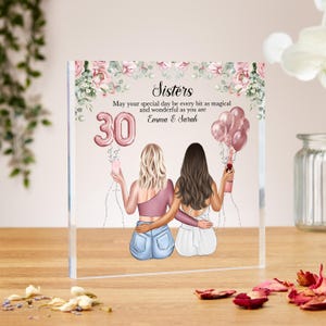 30th birthday gift for sister, clear acrylic block, sister birthday gift, special birthday, best friend, sister 30th birthday gift, daughter