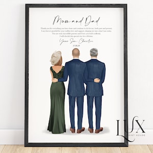 Parents of the groom print, mother of the groom print, groom parents gift, wedding poem keepsake, mum and dad on my wedding day, thank you