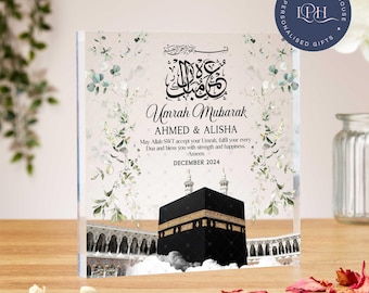 Umrah Mubarak gifts, acrylic block, personalised Islamic Gift, Hajj Mubarak, Umrah Kaaba, Ramadan Mubarak, eid gift, Mecca, hajj pilgrimage