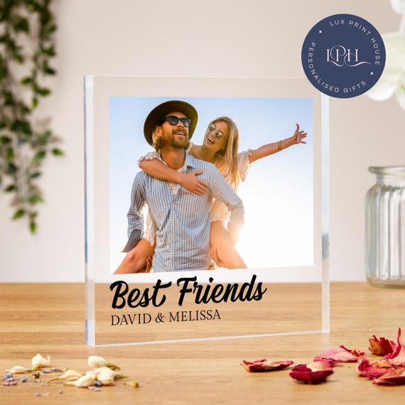 Boy Best Friend Photo Block, Personalised Friend Gift, Friendship