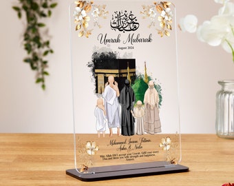 Umrah Mubarak acrylic plaque, Personalised Islamic Gifts, Hajj Mubarak gift, Umrah Mubarak, Umrah Kaaba gift, Ramadan Mubarak, Eid Mubarak