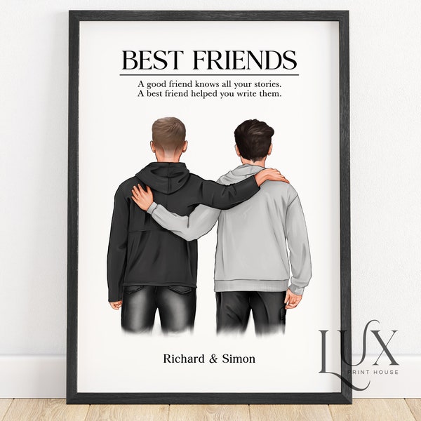 Boy best friend print, guy best friend birthday gift, male best friend gift, brother gifts, gay best friend, cousin, gay boyfriend gift