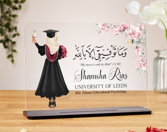 Muslim graduation acrylic plaque, islamic graduation gift, graduation gifts for her, graduation gift for daughter graduation, 2024, 2025