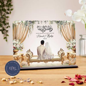 Muslim wedding gift, And we created you in pairs acrylic plaque, Islamic wedding gifts, newly weds, Nikkah Murabak, engagement, anniversary