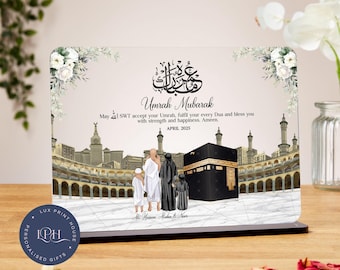 Umrah Mubarak gifts, Personalised, Islamic, Hajj Mubarak, Umrah Mubarak acrylic plaque, Kaaba gift, Ramadan, Eid Mubarak, Family, Mum, Dad