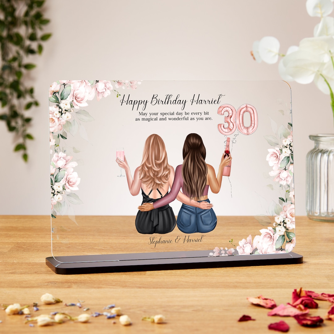 30th Birthday Gift for Her, Best Friend Acrylic Plaque, Sister