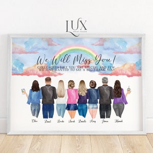 Personalised coworker print, colleague gift, coworker gift, colleague leaving gift, goodbye, sentimental gift, thank you, retirement gift