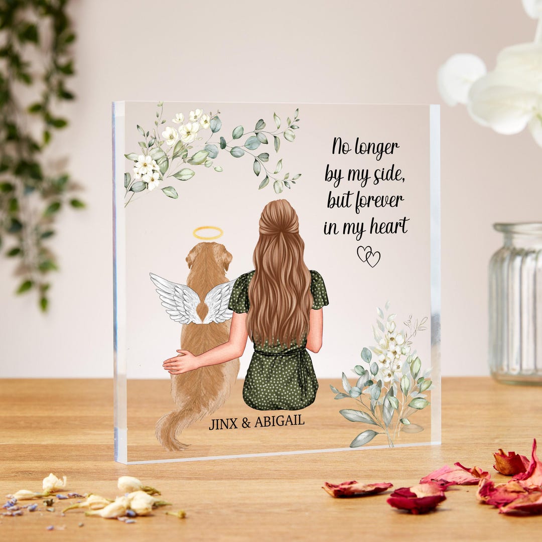 Personalised Pet Loss Gifts, Pet Memorial Acrylic Block, Custom Pet ...