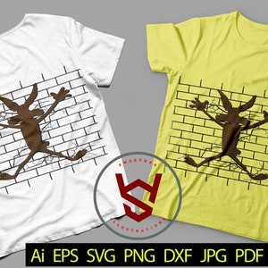Coyote Estrellado Svg, grappige Coyote clipart, Coyote Wild Svg, Coyote Splat, Coyote Wile E, stripfiguur Svg, grappige komische Vector gesneden bestand