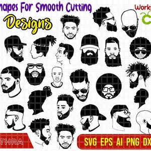 40 Afro Man SVG Bundle, Afro Man Clipart, Afro man PNG DXF, Melanin Afro man Vector, Afro man cut files, Black man svg, African american svg