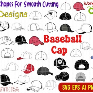 110 Baseballkappe SVG, Baseballkappe Vektor, Baseballkappe DXF, Baseballkappe Schnittdatei, Baseballkappe Clipart, Baseballkappe Schneidedatei, Snapback Hut Schneidedatei